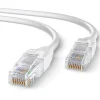Elfcam - 40m Câble Ethernet RJ45 Cat 6 Rond Blanc 1Gbps 26AWG, LAN/WAN, Idéal PC, Modem, Routeur, Box Fibre^Elfcam-shop Outlet