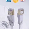 Elfcam - 12m Câble Ethernet RJ45 Cat7 Flat Blanc, 10Gbps 600MHz, Cuivre, SFTP, Anti-Bruit, PC, Modem, Routeur-Elfcam-shop Best