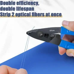 Elfcam - Pince à Dénuder 3 Coupes, FTTH Outil pour 2 Gaines Fibre 125um à 900um, Modèle CS-02^Elfcam-shop Discount