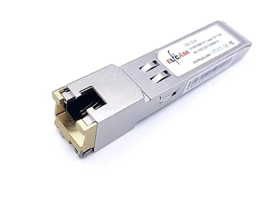 Elfcam - 1x Module SFP RJ45 Cuivre 1,25 Gbps - 10/100/1000Base-T, Transceiver Haute Compatibilité Multi-Rate^Elfcam-shop Online