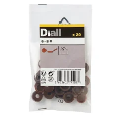 Embout cache-vis marron ø6-8 mm - 20 pièces-Diall Discount