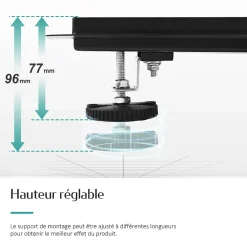 Caniveau de Douche 70 cm, Acier Inoxydable, Siphon de Sol 2 en 1 avec Filtre à Cheveux, Finition Noire-EMKE Best