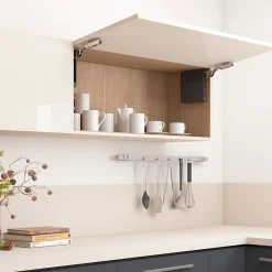 Compas Agile Smart pour porte relevable, 960 - 2350, Plastique gris antracite, Acier et Plastique.^Emuca Discount