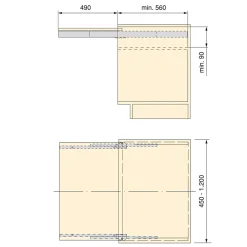 Emuca Coulisses de table télescopique Shot, Aluminium, Inox anodisé- Outlet