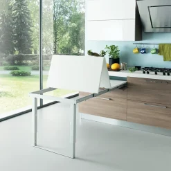 Emuca Coulisses pour table à rallonge Party, Aluminium, Inox anodisé^ Clearance