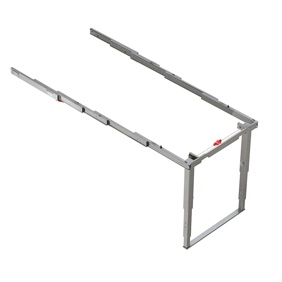 Emuca Coulisses pour table à rallonge Party, Aluminium, Inox anodisé^ Clearance