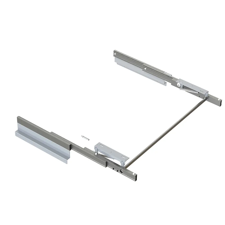Emuca Coulisses pour table extensible et relevable Oplà Folding+39 M120, Aluminium, Inox anodisé^ Hot