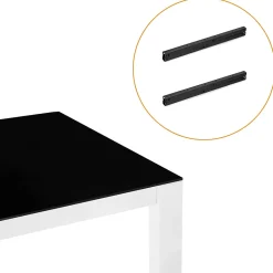 Ensemble de mécanismes de levage pour tables basses, permette elevare la mesa 192mm, Acier, Peint en noir-Emuca Best