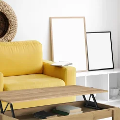 Ensemble de mécanismes de levage pour tables basses, permette elevare la mesa 192mm, Acier, Peint en noir-Emuca Best