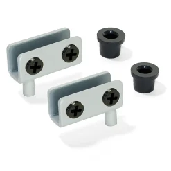 Jeu de charnières intérieures pour porte Verre, épaisseur 4-6mm, Acier, Gris métallisé-Emuca Sale