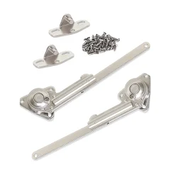 Jeu de compas de porte relevable NSDX, force 20-70kgxcm, Acier et Zamak, Nickelé^Emuca Clearance