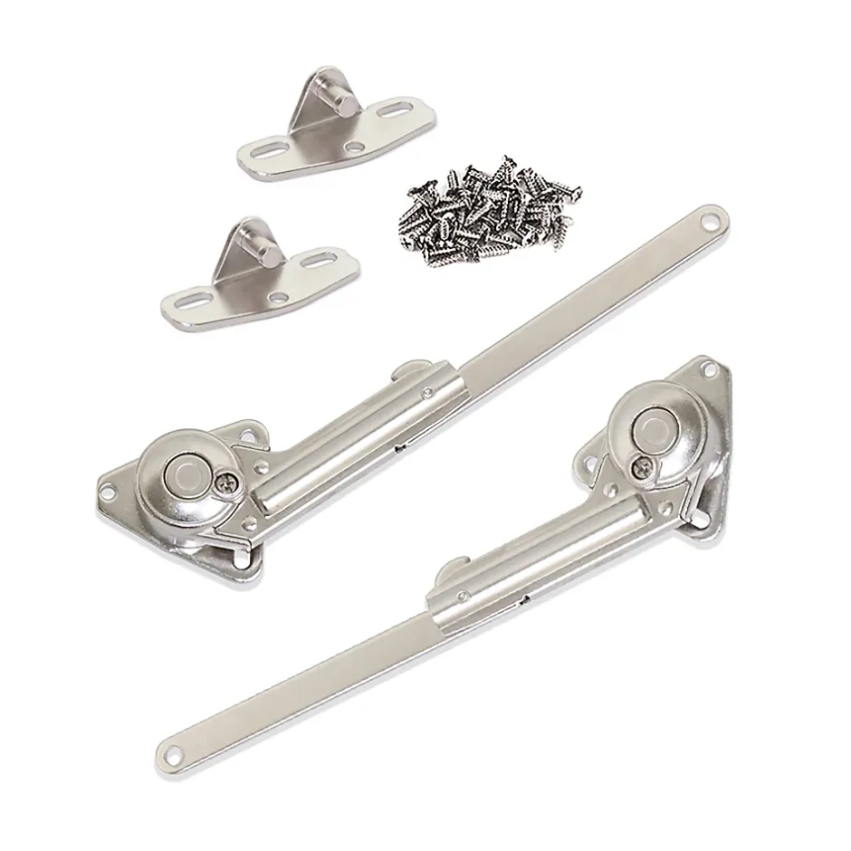 Jeu de compas de porte relevable NSDX, force 20-70kgxcm, Acier et Zamak, Nickelé^Emuca Clearance