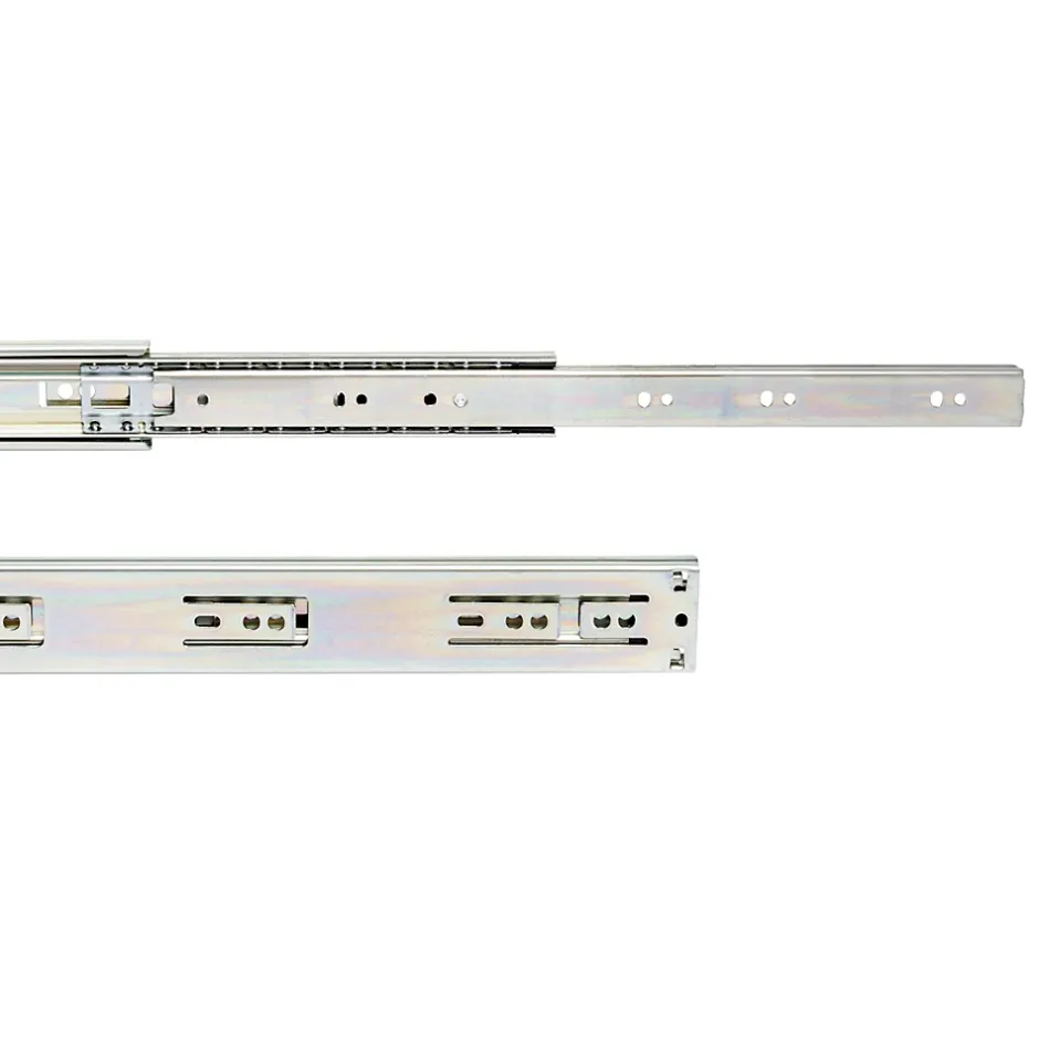 Emuca Jeu de coulisses à billes pour tiroir à sortie totale, hauteur 45mm, longueur 400mm, Acier, Zingué^ Discount