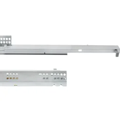 Emuca Jeu de coulisses invisibles Silver, Coulisse à sortie totale, fermeture amortie, profondeur 250mm, acier, zingué^ Clearance