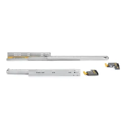 Emuca Jeu de coulisses invisibles pour tiroir Silver, à sortie totale, avec fermeture amortie et loqueteau, profondeur 440mm,^ Hot