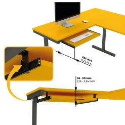 Emuca Jeu de coulisses porte-clavier à billes en acier, acier, zingué noir^ Discount