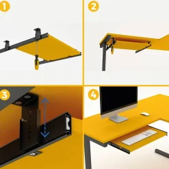 Emuca Jeu de coulisses porte-clavier à billes en acier, acier, zingué noir^ Discount