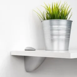 Jeu de supports pour tablette en bois ou en verre Pelicano, Plastique et Zamak, Peint en aluminium^Emuca Sale