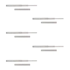 Emuca Lot de 5 coulisses pour tiroirs, roulement à billes, hauteur 45mm, profondeur 450mm, sortie totale, zingué^ New