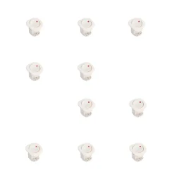 Lot de 10 interrupteurs à encastrer D21x21, Plastique, Blanc-Emuca New