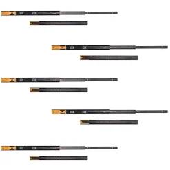Emuca Lot de 5 jeux de Coulisses pour tiroirs, roulement à billes, hauteur 45mm, profondeur 600mm, sortie totale, fermeture^ Best
