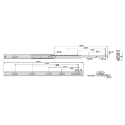 Emuca Lot de 5 jeux de Coulisses pour tiroirs, roulement à billes, hauteur 45mm, profondeur 500mm, sortie totale, Noir^ Sale