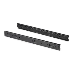 Emuca Lot de 5 jeux de Coulisses pour tiroirs, roulement à billes, hauteur 45mm, profondeur 400mm, sortie totale, Noir- New