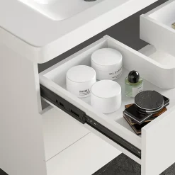 Emuca Lot de 5 jeux de Coulisses pour tiroirs, roulement à billes, hauteur 45mm, profondeur 450mm, sortie totale, fermeture^ New