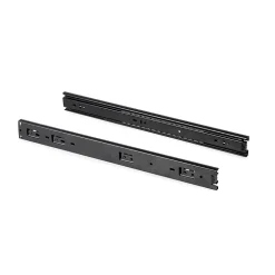 Emuca Lot de 5 jeux de Coulisses pour tiroirs, roulement à billes, hauteur 45mm, profondeur 450mm, sortie totale, Noir^ New