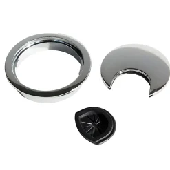 Lot de 7 passe-câbles circulaires, diamètre 80mm, à encastrer Zamak, Chromé,^Emuca Sale