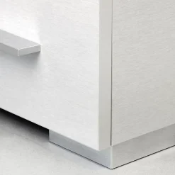 Lot de 20 pieds pour meuble Alumix 8, hauteur 12mm, Plastique, Peint en aluminium-Emuca Discount