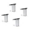 Lot de 4 pieds pour meuble Alumix 1, hauteur 100mm, Plastique, chromé^Emuca Hot