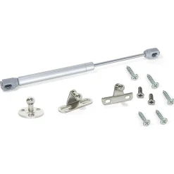 Lot de 10 pistons pour portes Relevable H, 5kg, course 100mm, avec loquets, acier et plastique, gris métallisé^Emuca Clearance