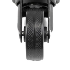 Lot de 4 roulettes Black avec plétine de montage, diamètre 75mm, Plastique et Acier, Noir-Emuca Best