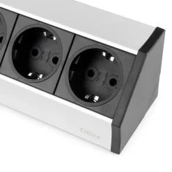 Multiconnecteur V Dock, Anodisé mat, Plastique et Aluminium.^Emuca Online