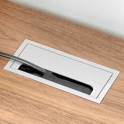 Passe-cables pour table Quadrum, rectangulaire, 159x80mm, à encastrer, Aluminium, anodisé mat-Emuca Sale