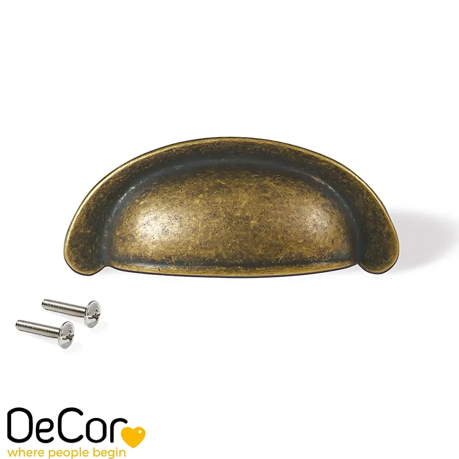 Poignée pour meubles Alberic, L77mm, entraxe 64mm, Zamak, Bronze^Emuca Discount