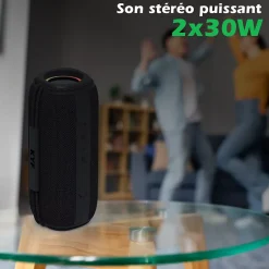 Enceinte bluetooth 60W RVB rechargeable USB-Kyf