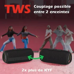 Enceinte bluetooth 60W RVB rechargeable USB-Kyf