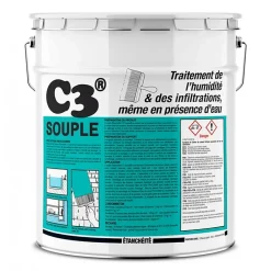 Enduit de cuvelage C3 enduit ciment étanchéité hydrofuge béton -35 Kg-Gris-Procom Sale