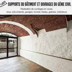 Enduit de cuvelage hydrofuge - Étanchéité cave sous-sol garage / ARCACIM CAVE Blanc - 5 kg --Arcane Industries Online