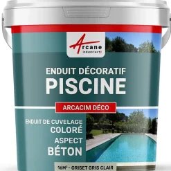 ENDUIT DE CUVELAGE PISCINE FINITION BETON CIRE - ARCACIM DECO Griset Gris Clair - 16 m² -^Arcane Industries Hot