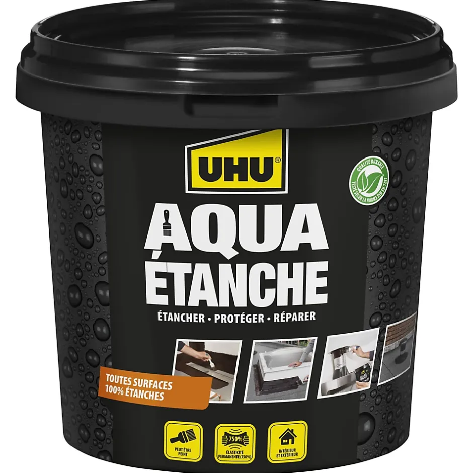 Enduit d'étanchéité noir Aqua étanche pot de 750 ml^UHU Clearance