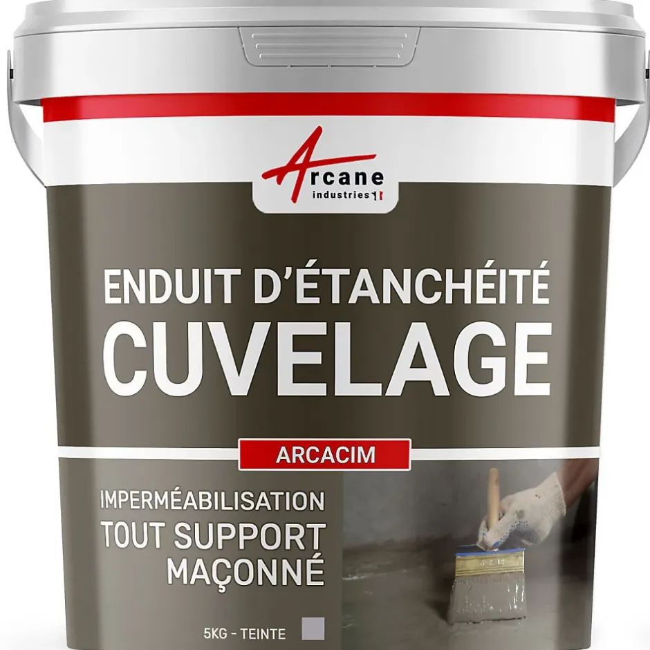 Enduit Hydrofuge pour support maçonné - ARCACIM Gris - 5 kg --Arcane Industries Sale