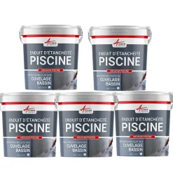 Enduit Piscine Hydrofuge - Etanchéité Piscine & Cuvelage : ARCACIM PISCINE Gris - Offre Spéciale : 5 x 25 Kg --Arcane Industries Best