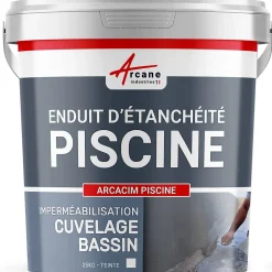 Enduit Piscine Hydrofuge - Etanchéité Piscine & Cuvelage : ARCACIM PISCINE Blanc - 25 kg --Arcane Industries Outlet