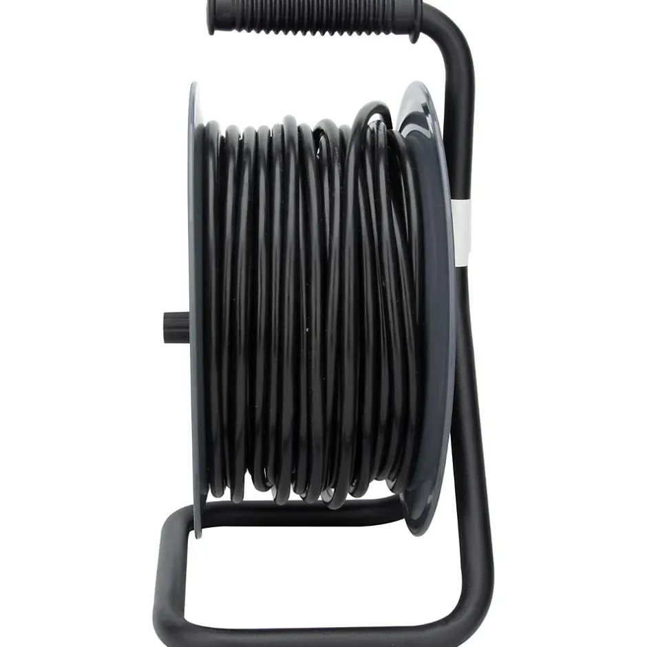 Enrouleur 4 prises 40m + coupe-circuit + support^Zenitech New