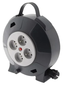 Enrouleur 4 prises 10m + coupe-circuit^Zenitech Hot