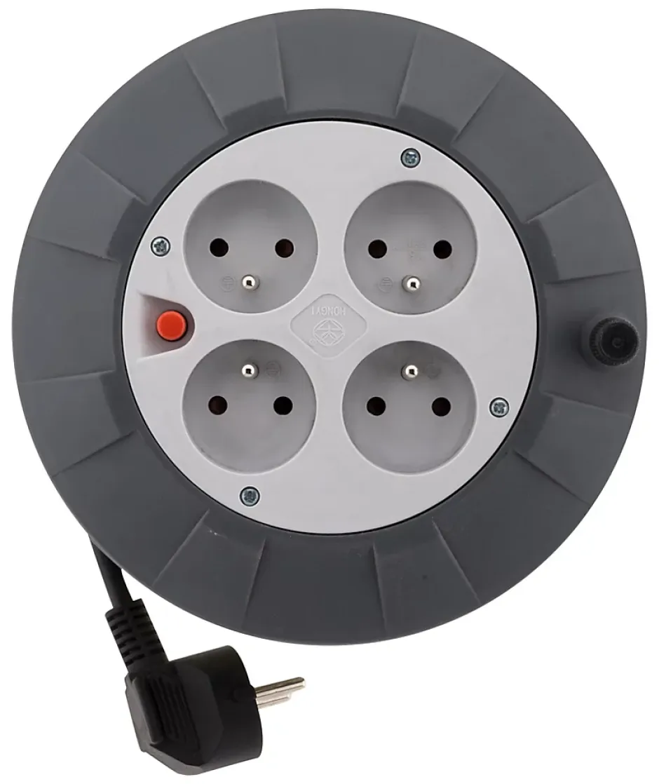 Enrouleur 4 prises 5m + coupe-circuit-Zenitech Sale