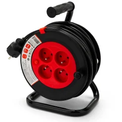 Enrouleur bricolage, 4 prises, 15 mètres, 3G1.5mm2, NF-Velamp Outlet